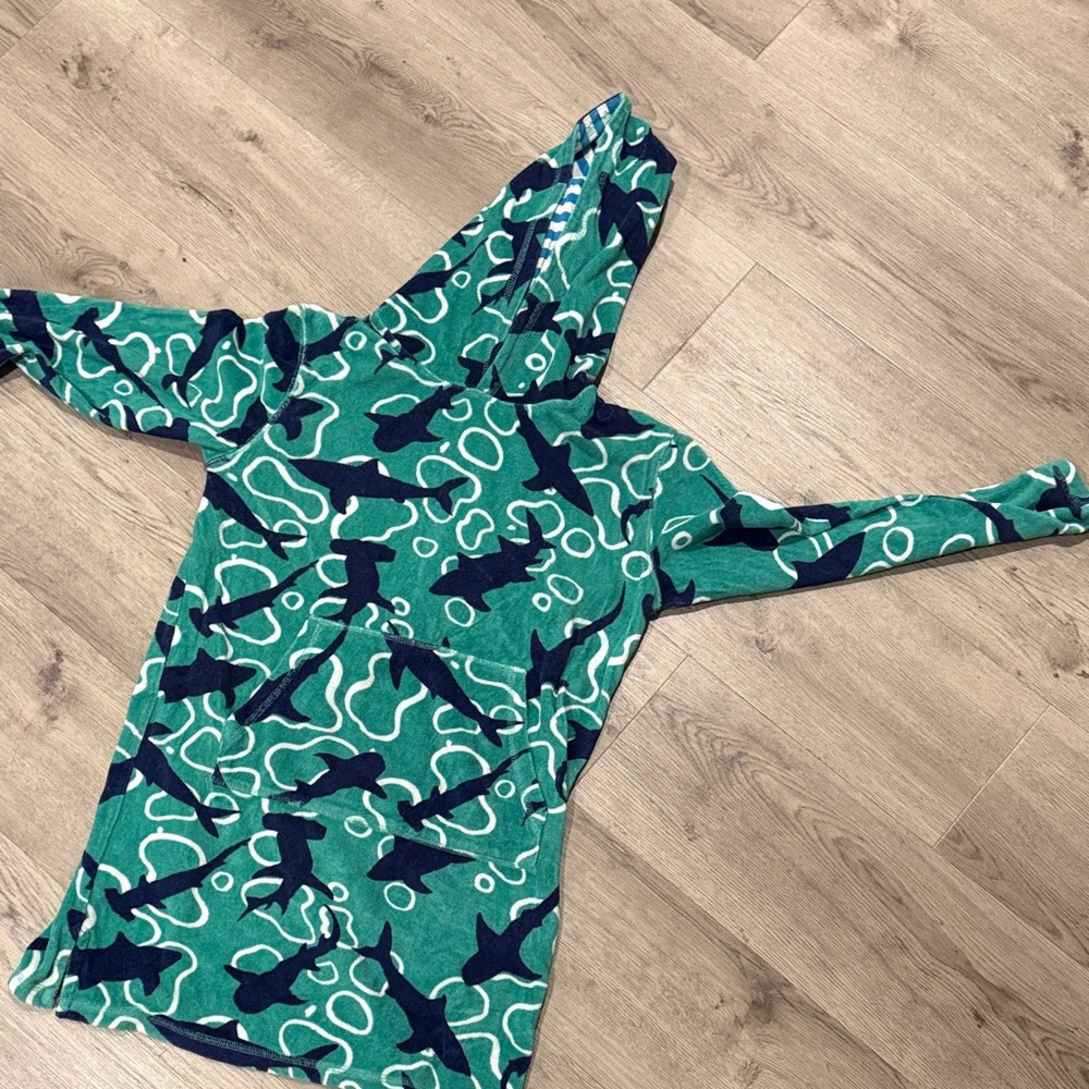 Mini Boden Green and Blue Patterned Swim Cover-Up